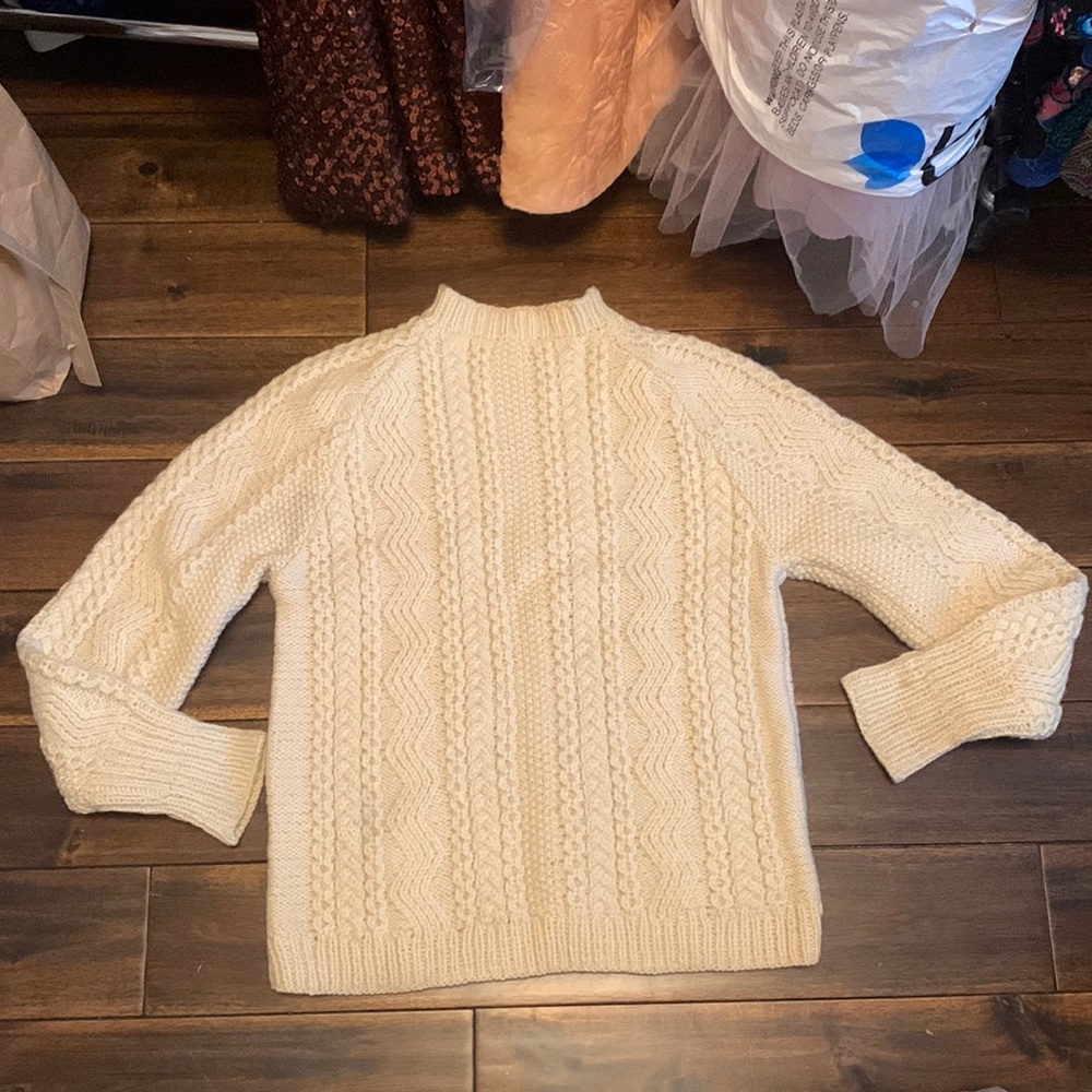 Vintage Handmade Thick Cable Knit Sweater